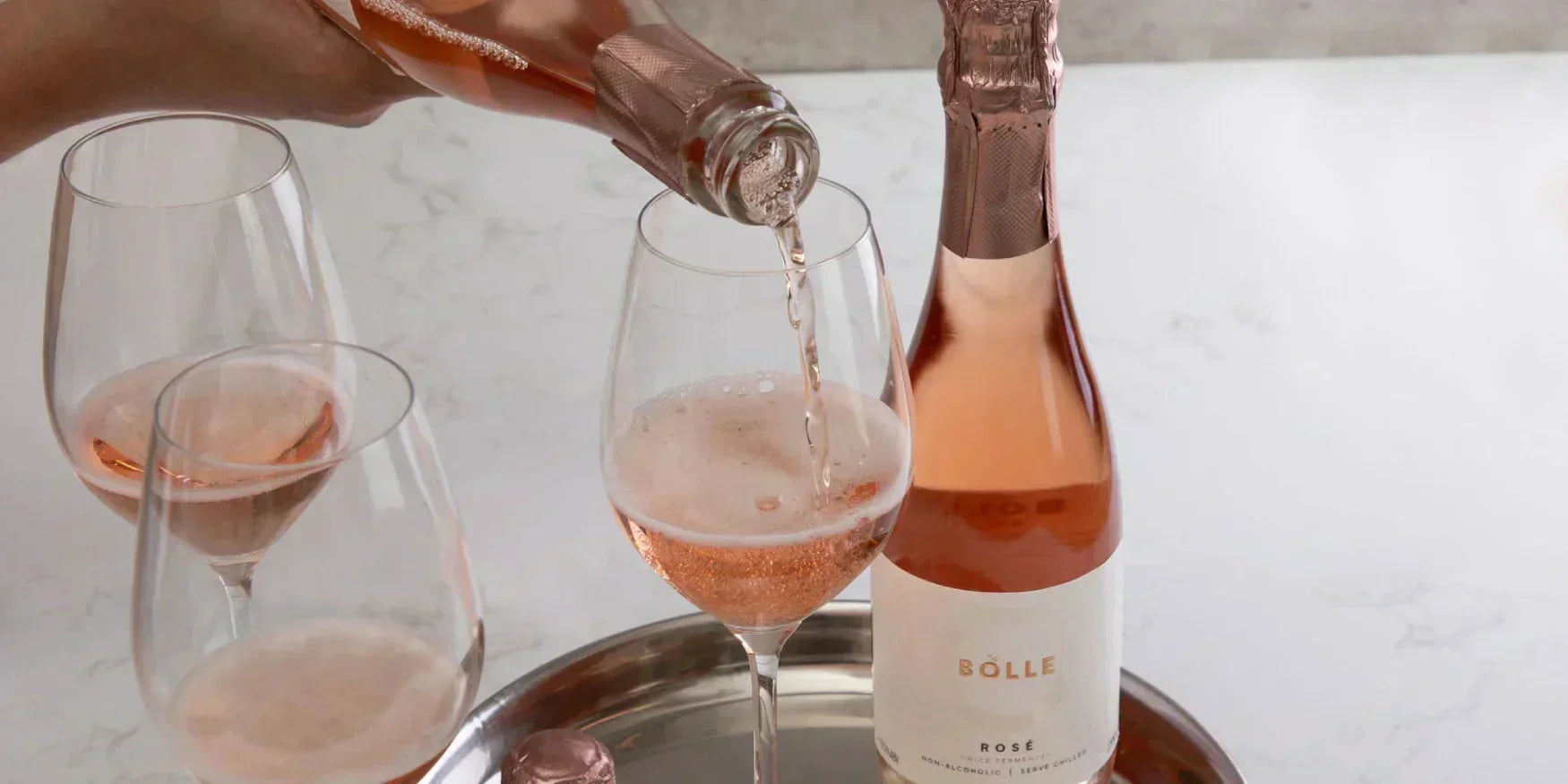 BOLLE Sparkling Rosé non-alcoholic wine 93 points Wine Enthusiast highest rated